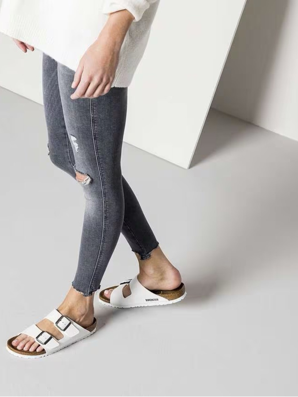 NEW Women’s Birkenstock Arizona Sandals White 38N